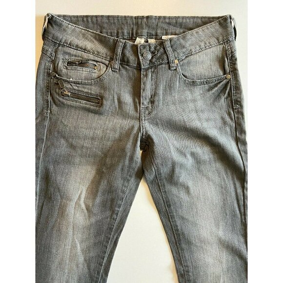 Mango Ladies Skinny Gray Stretchy Jeans with Zip Pocket Detail Size 6 - Picture 3 of 10